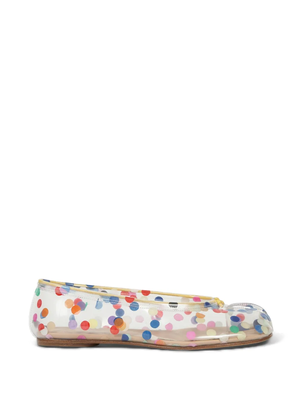 Maison Margiela confetti-print tabi-toe ballet flats - Multicolore