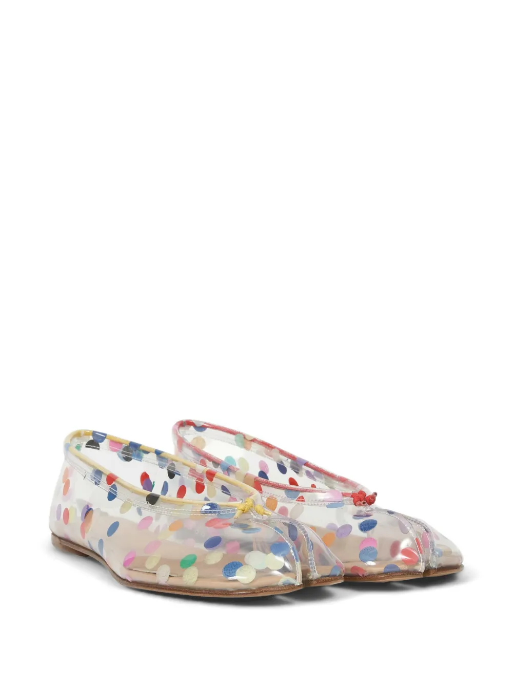 Maison Margiela confetti-print tabi-toe ballet flats Veelkleurig