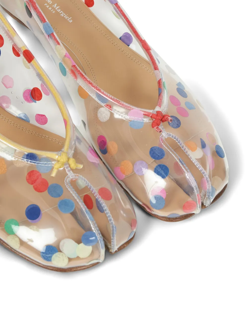 Maison Margiela confetti-print tabi-toe ballet flats Veelkleurig