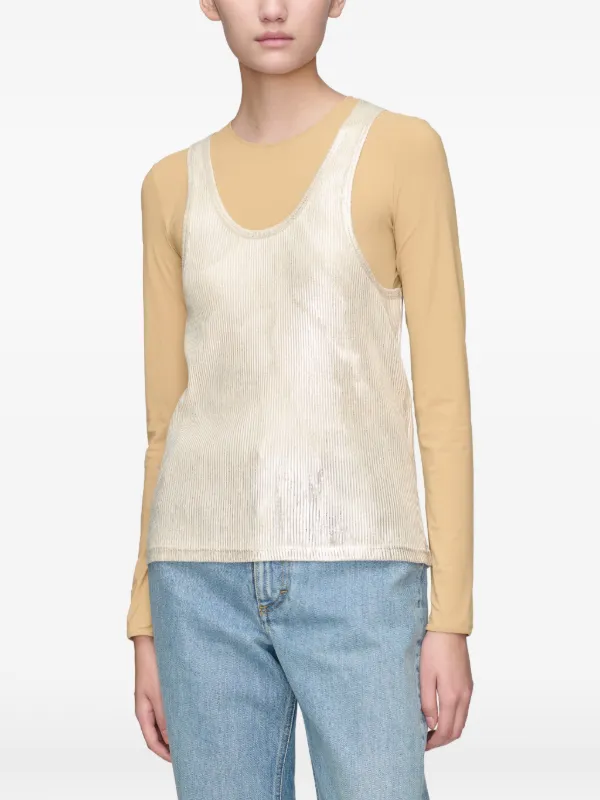 Maison Margiela Ribbed Tank Top | Neutrals | FARFETCH