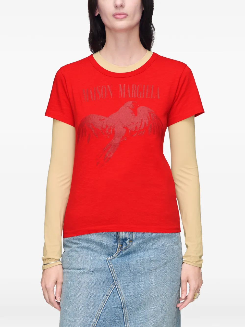 Maison Margiela Katoenen T-shirt Rood