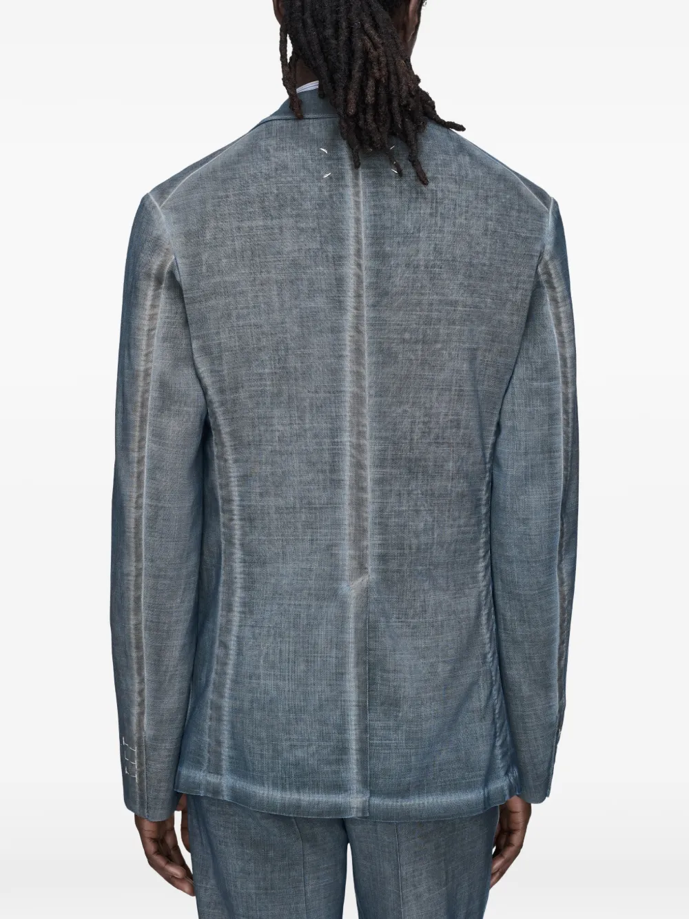 Maison Margiela Blazer met enkele rij knopen Blauw