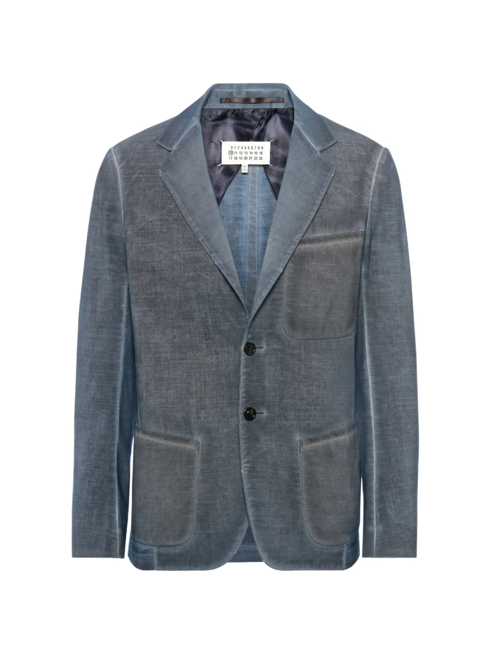 Maison Margiela double-dyed single-breasted blazer - Blau