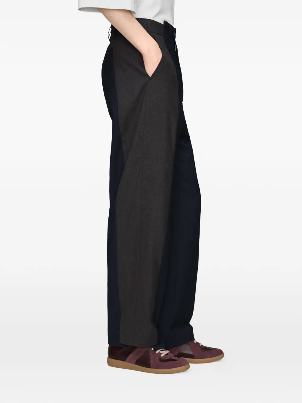 Maison Margiela Pantalon met split Zwart