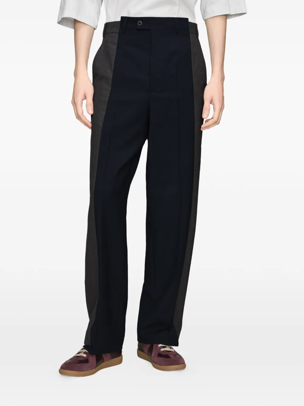 Maison Margiela Pantalon met split Zwart