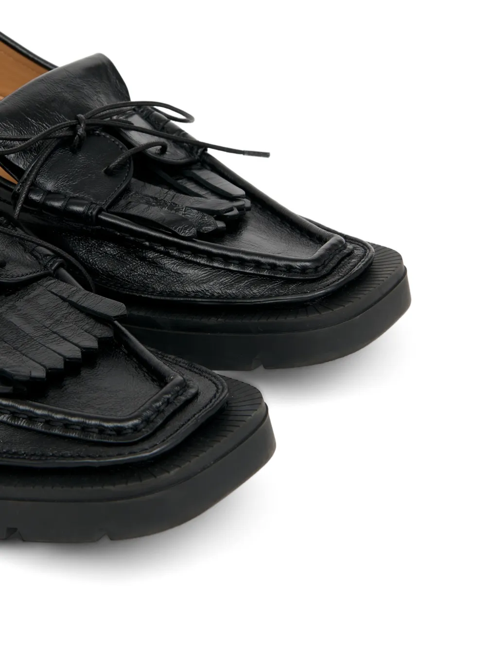 Maison Margiela Loafers met franjes Zwart