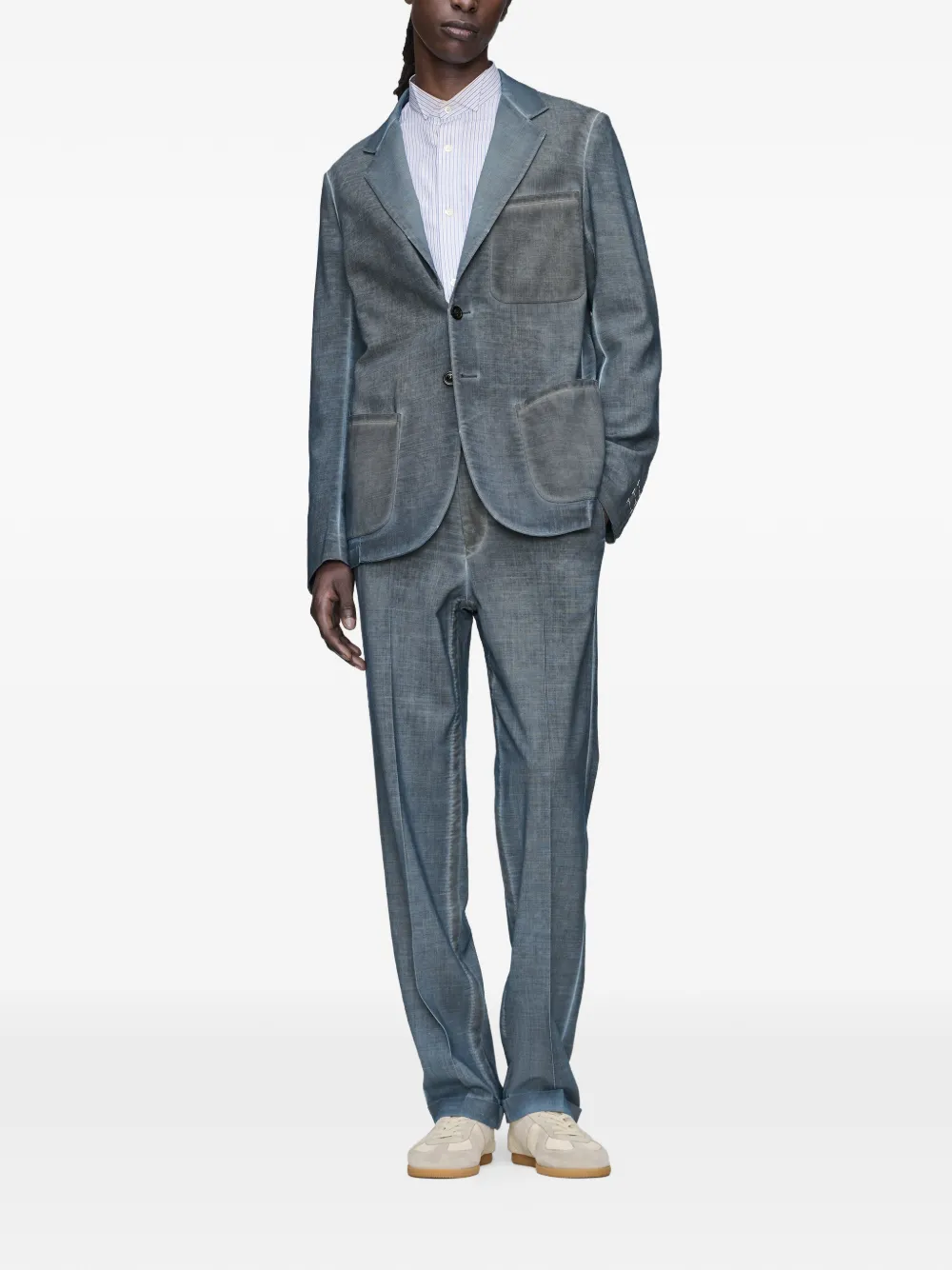 Maison Margiela Dubbel geverfde broek Blauw
