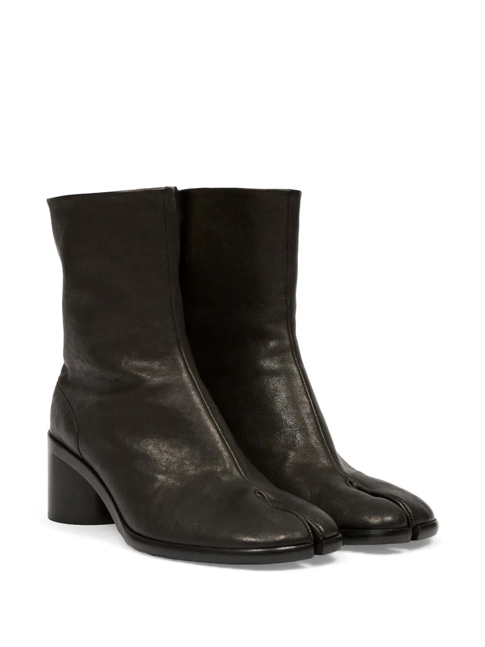 Maison Margiela Tabi leren enkellaarzen Zwart