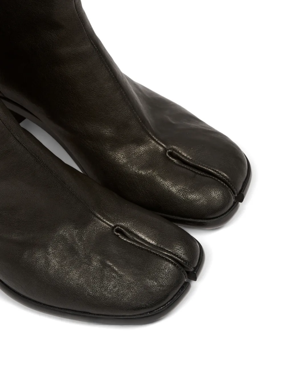 Maison Margiela Tabi leren enkellaarzen Zwart