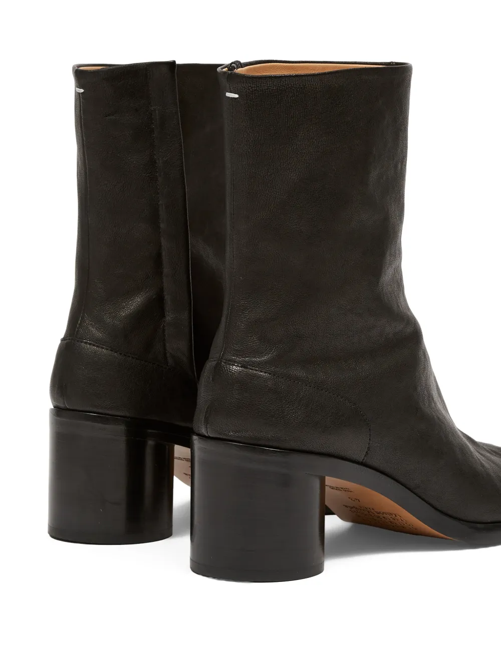 Maison Margiela Tabi leren enkellaarzen Zwart