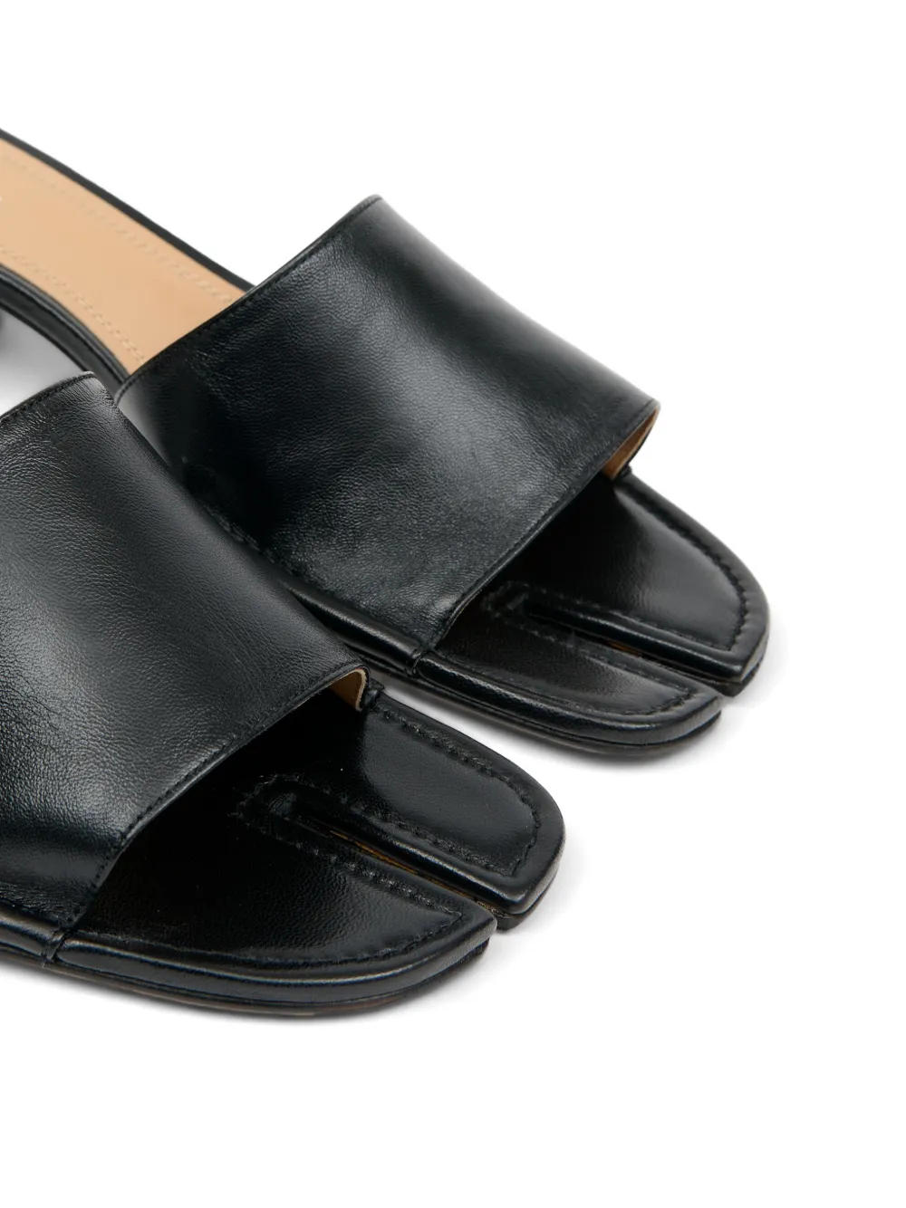 Maison Margiela 30mm tabi-toe leather sandals Zwart