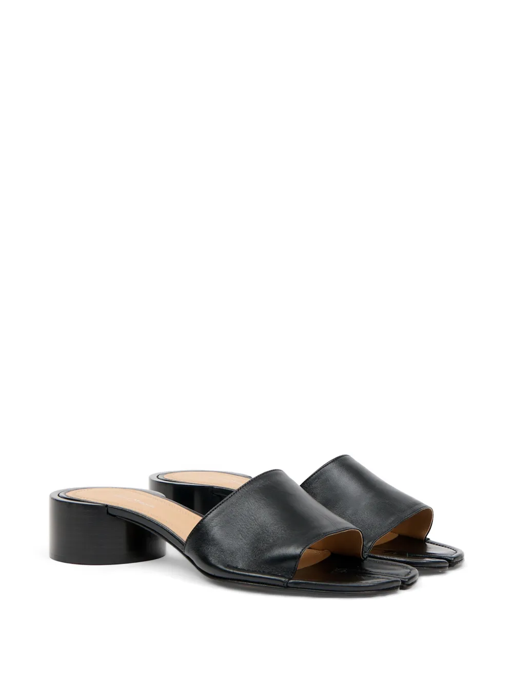 Maison Margiela 30mm tabi-toe leather sandals Zwart