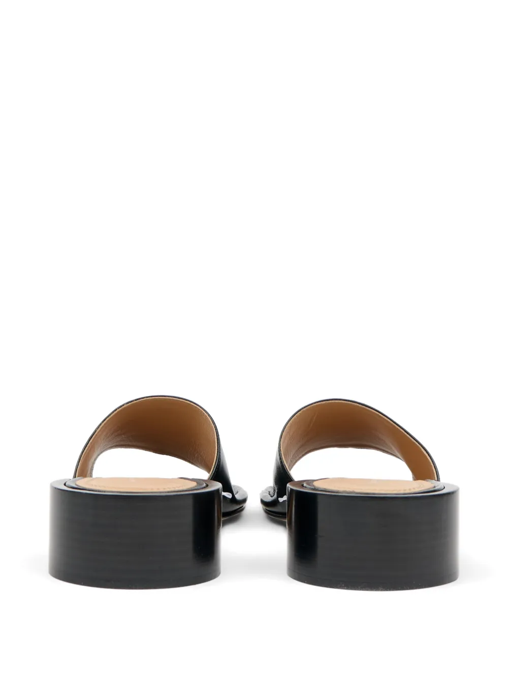 Maison Margiela 30mm tabi-toe leather sandals Zwart