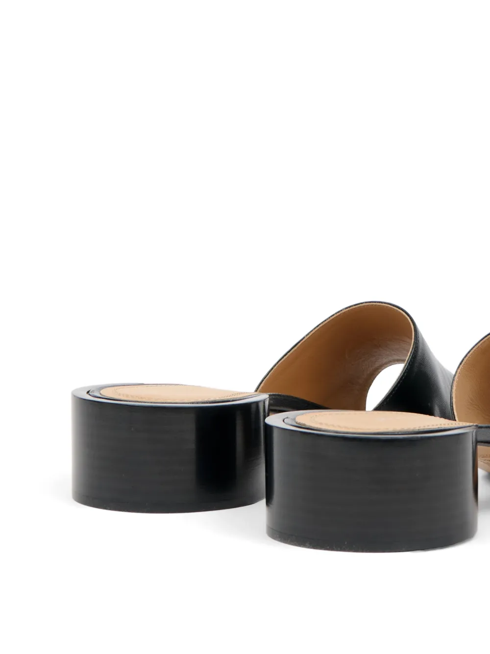 Maison Margiela 30mm tabi-toe leather sandals Zwart