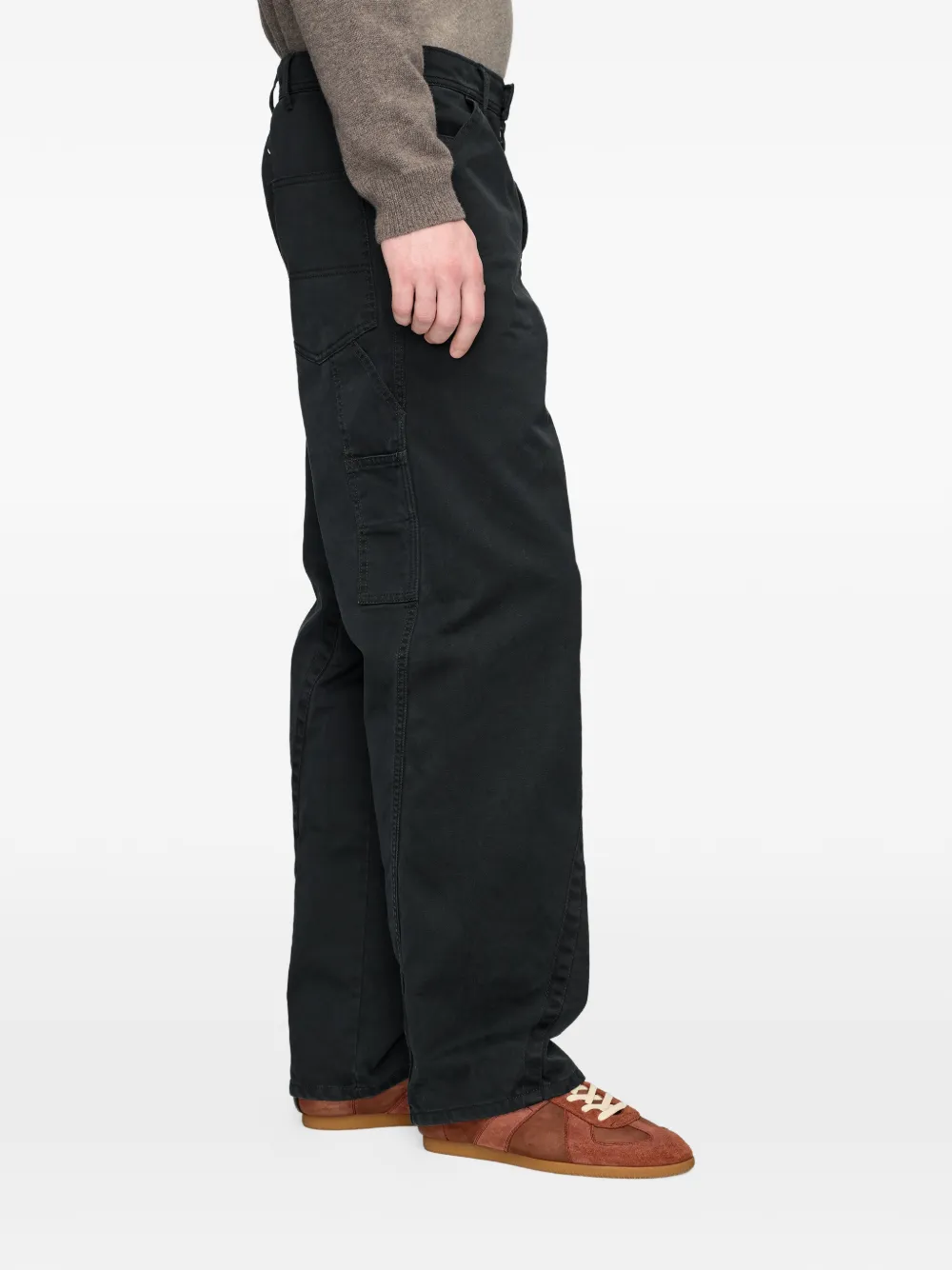 Maison Margiela Twisted broek met gewelfde naad Zwart