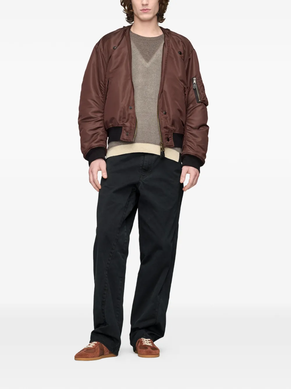 Maison Margiela Twisted broek met gewelfde naad Zwart