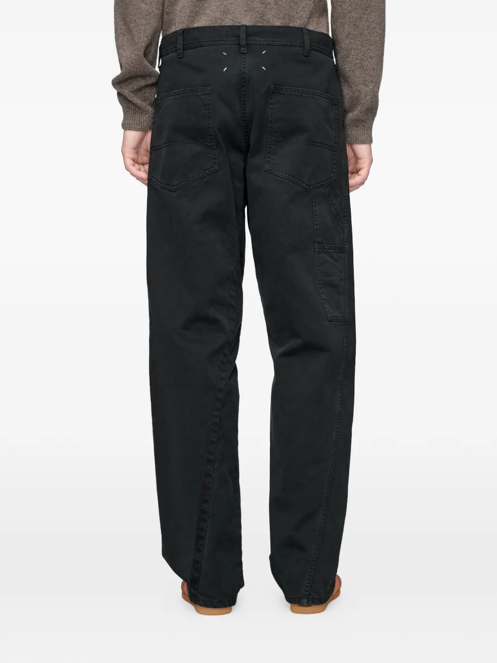 Maison Margiela Twisted broek met gewelfde naad Zwart