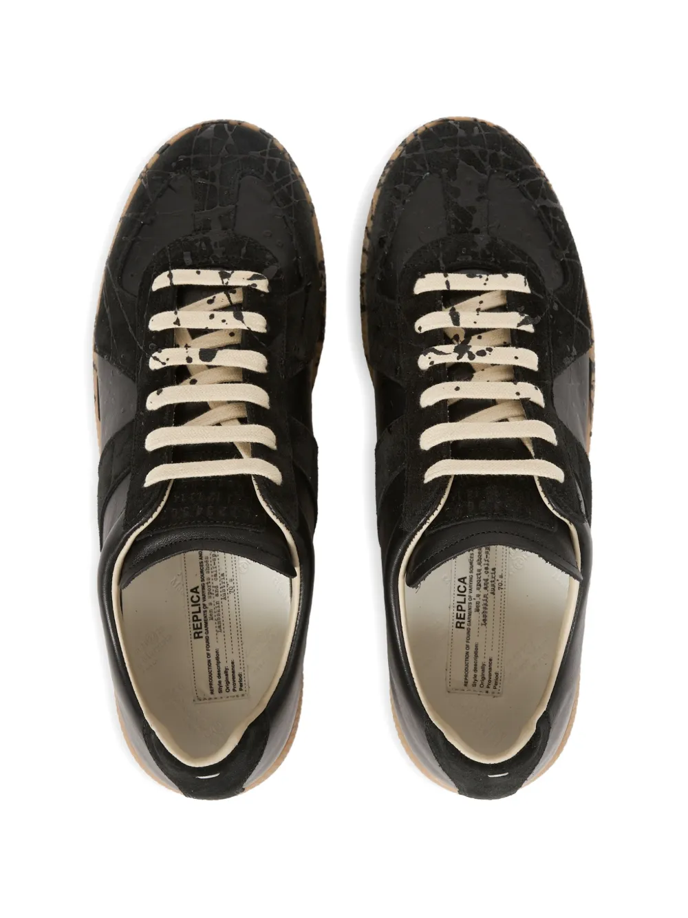 Maison Margiela Replica paint-splatter sneakers Zwart