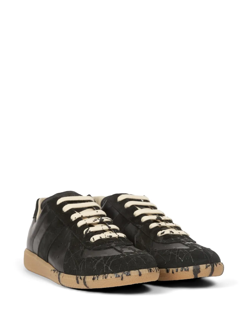 Maison Margiela Replica paint-splatter sneakers Zwart