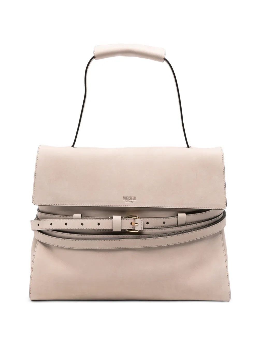 Moschino Borsa a spalla con cintura - Toni neutri
