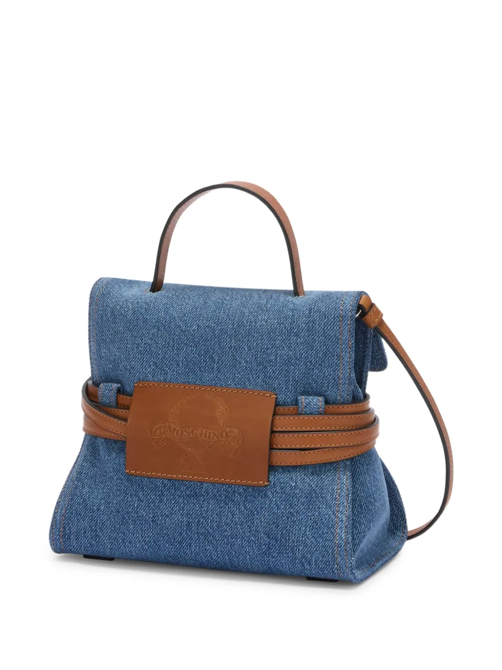 Moschino Tie Me kleine clutch Blauw