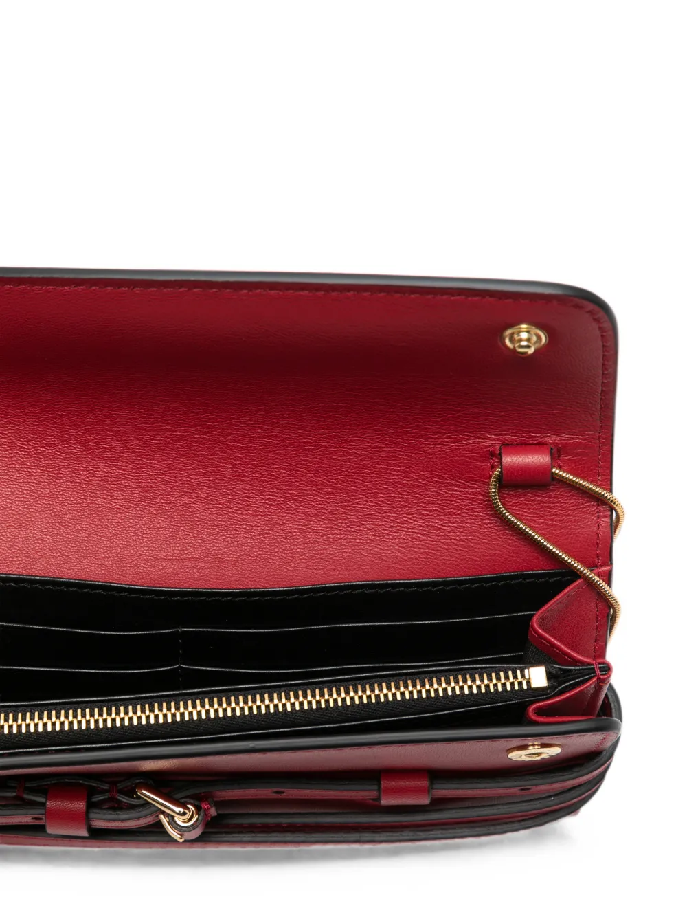 Moschino Portemonnee met kettingband en gespdetail Rood