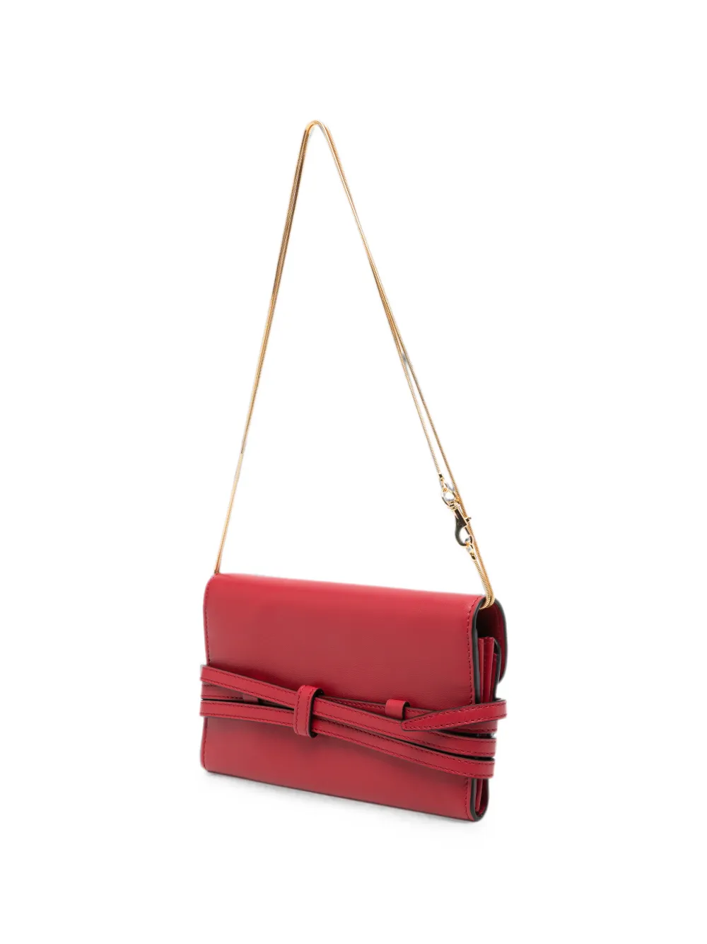 Moschino Portemonnee met kettingband en gespdetail Rood