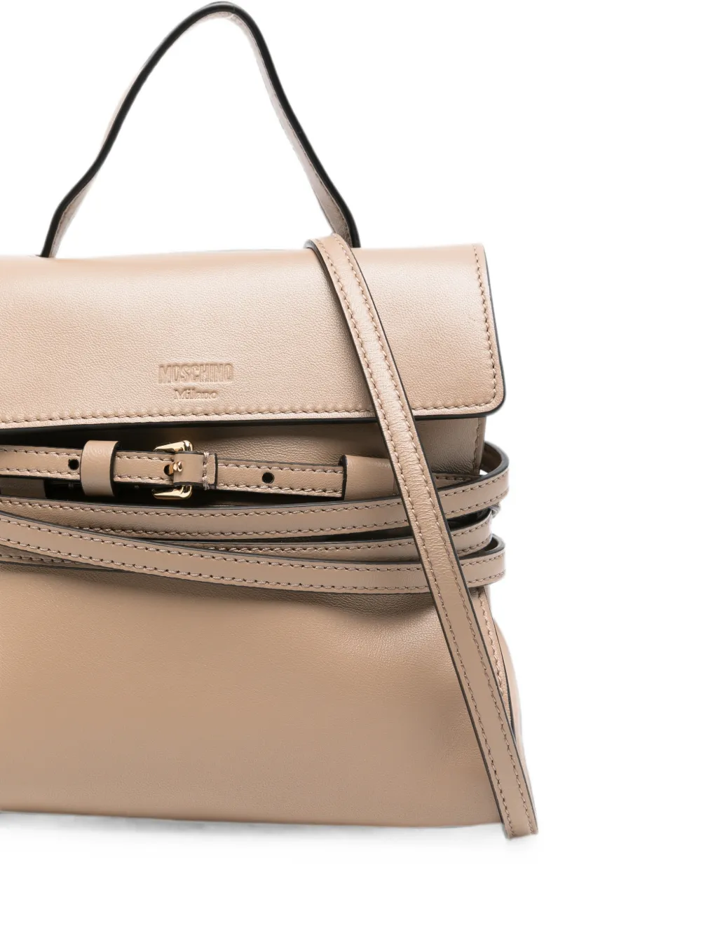 Moschino Shopper met gesp Beige