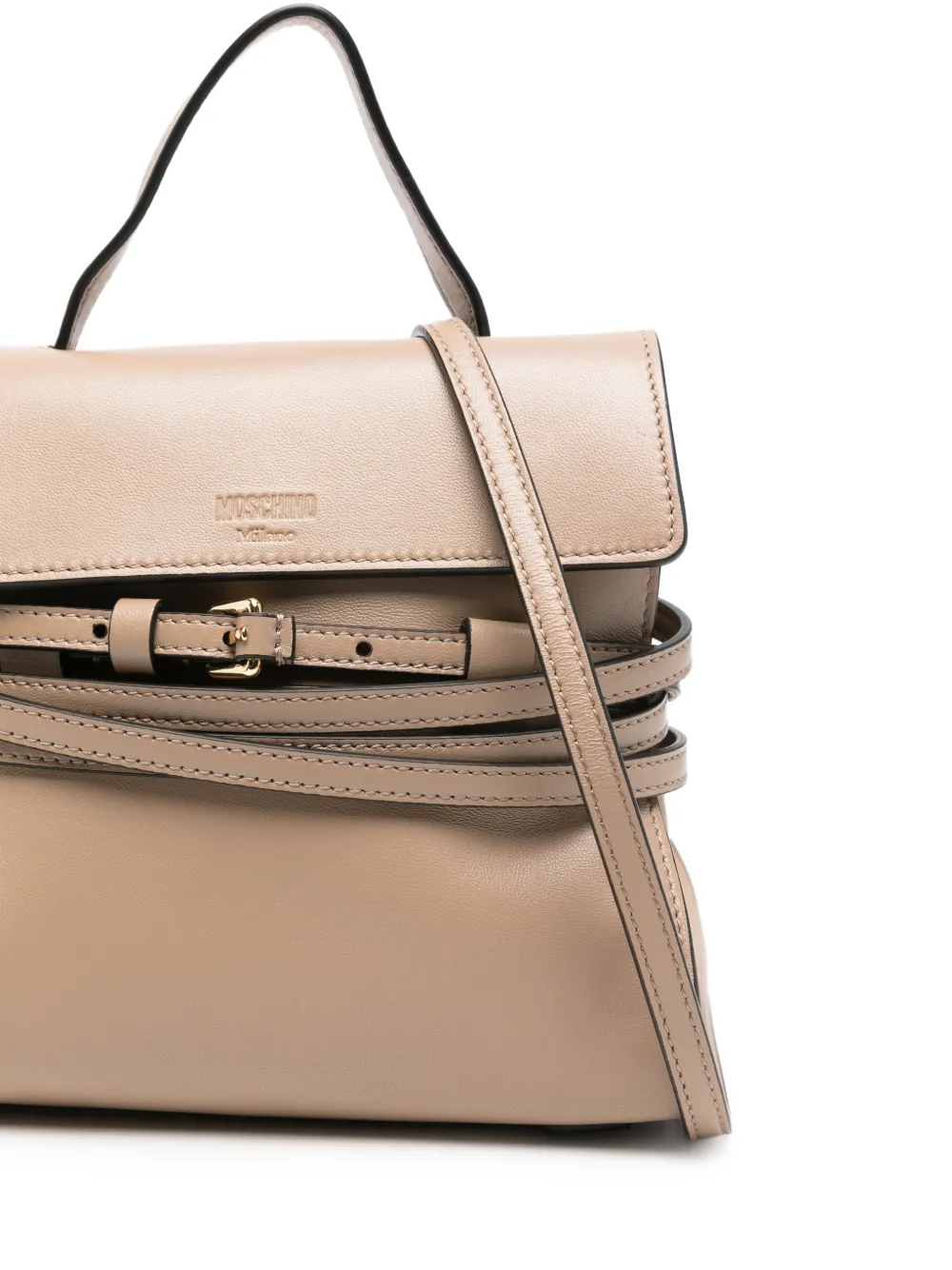 Moschino Buckle-detail Tote Bag in Neutrals, view 4