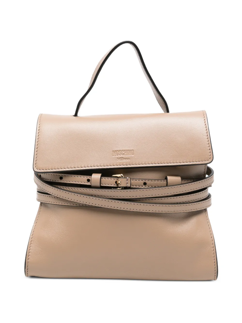 Moschino buckle-detail tote bag - Toni neutri
