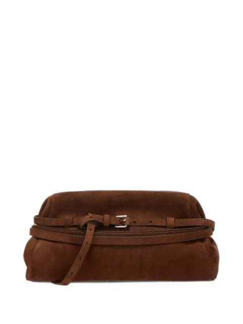 Moschino belted suede clutch bag