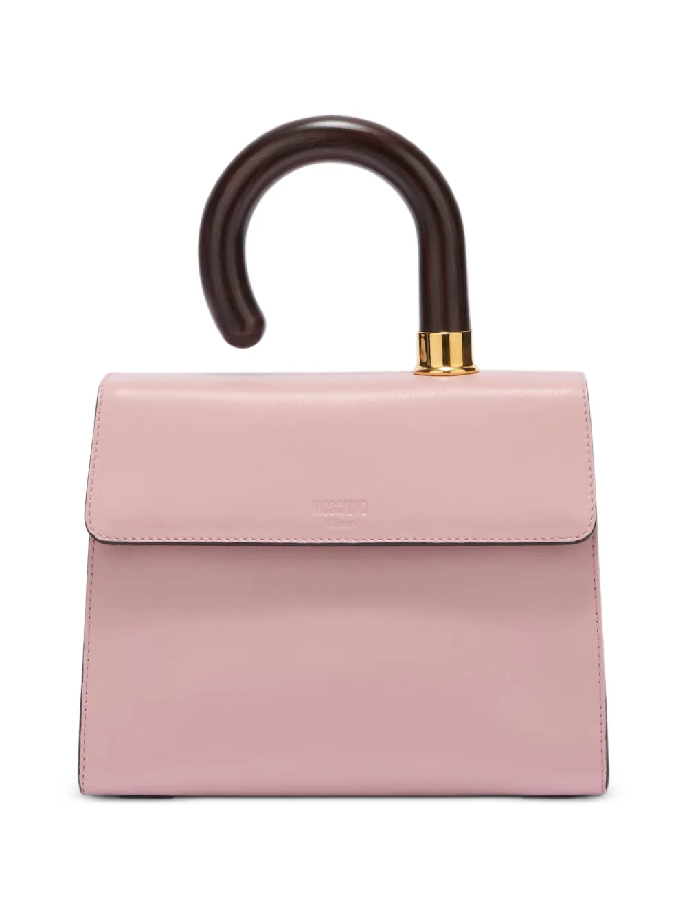 Moschino Borsa tote in pelle con manico stondato - Rosa
