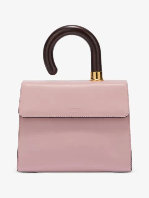 Moschino tote de piel con asa curva