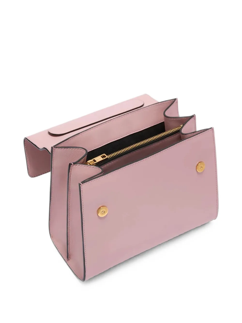 Moschino Leren shopper met gewelfd handvat Roze