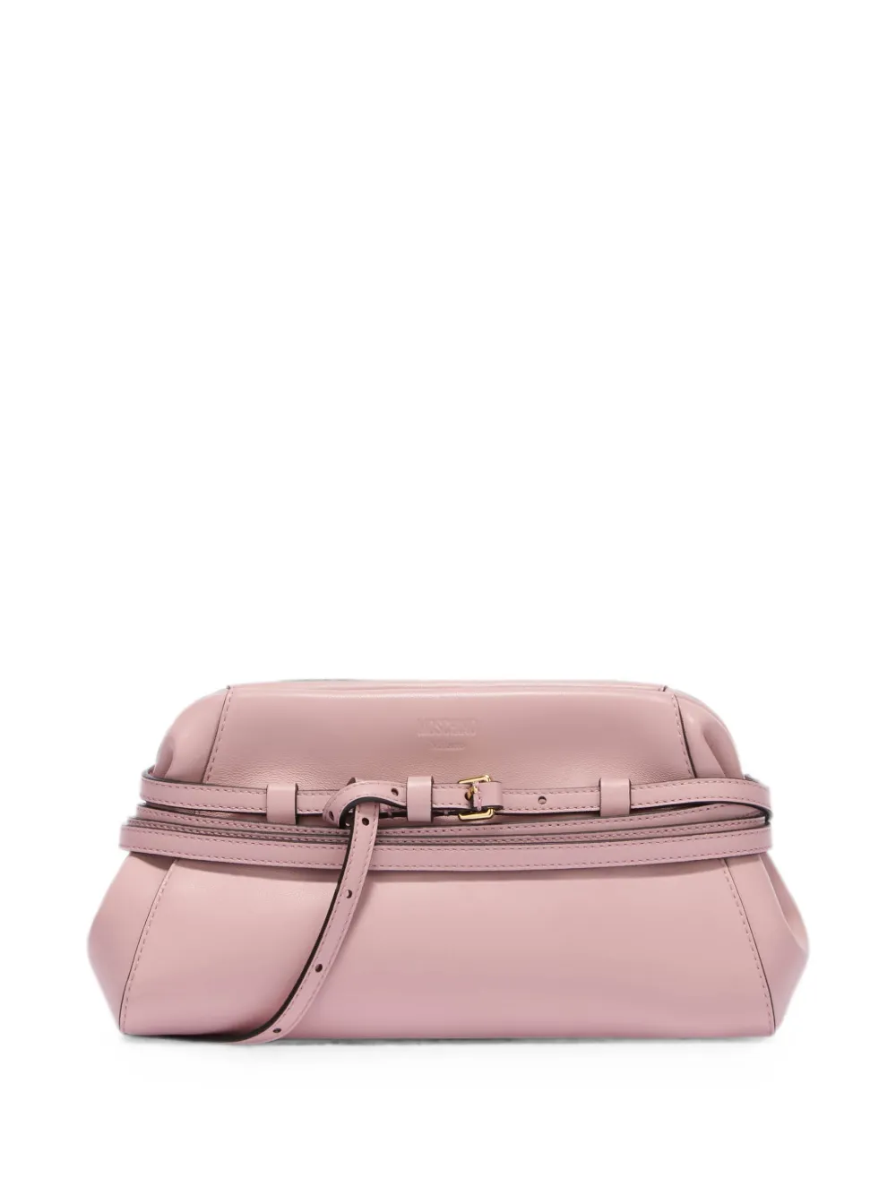 Moschino belt-detail clutch bag - Rosa