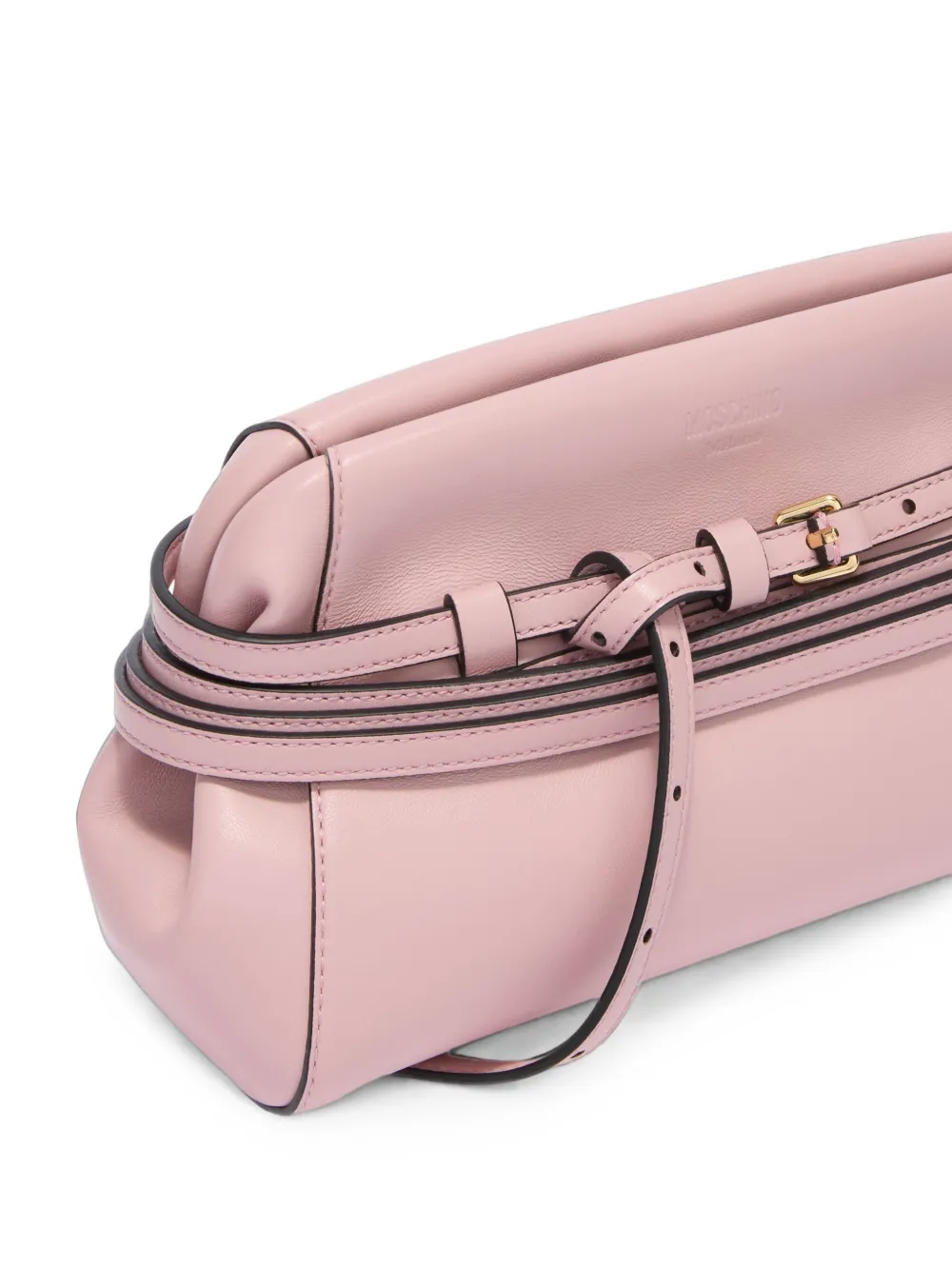 Moschino Clutch met riem-detail Roze