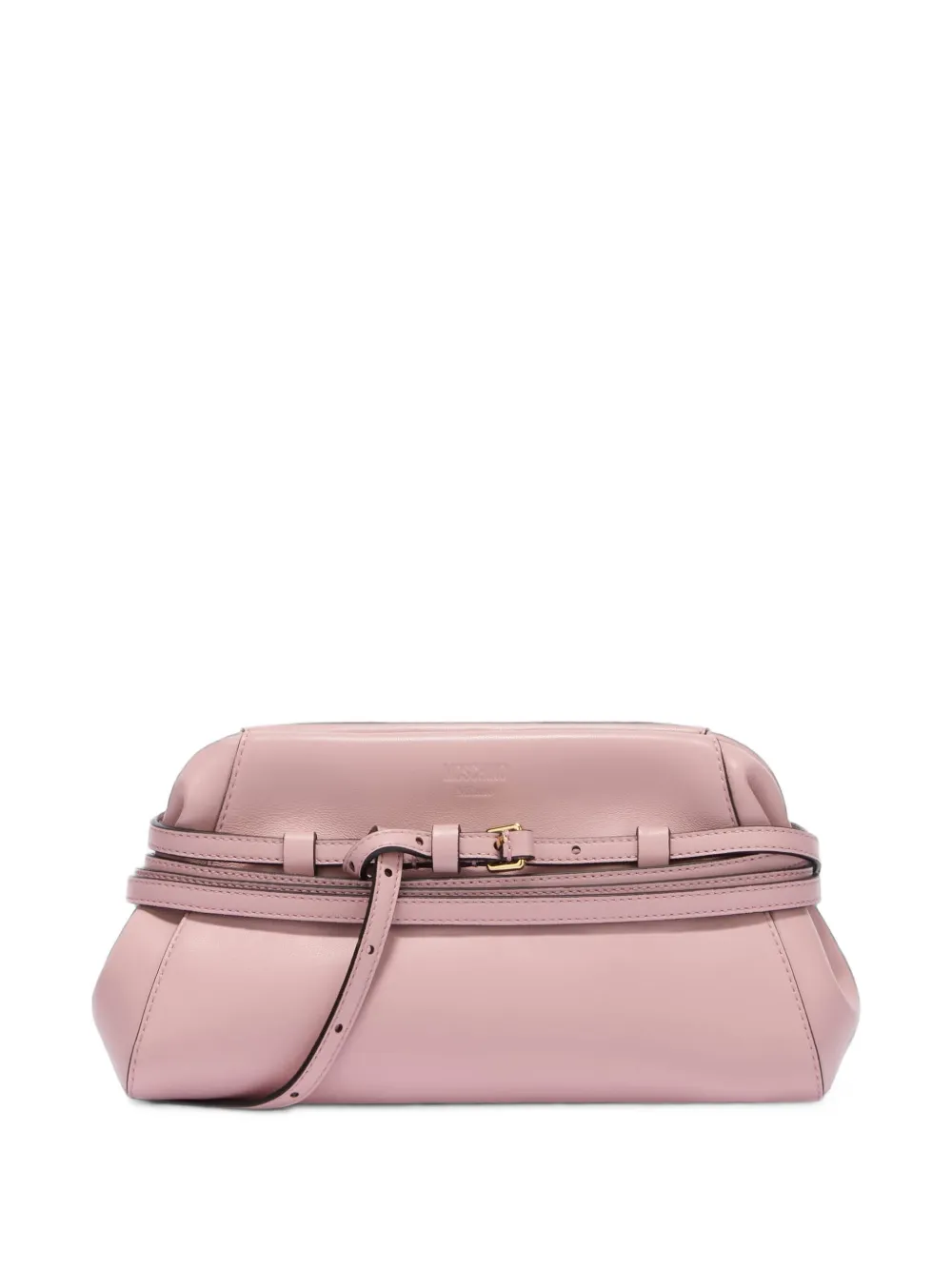 Moschino belt-detail clutch bag · OS