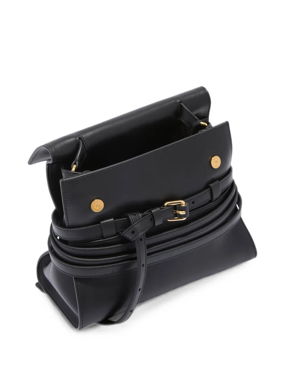 Moschino Schoudertas met gespdetail Zwart