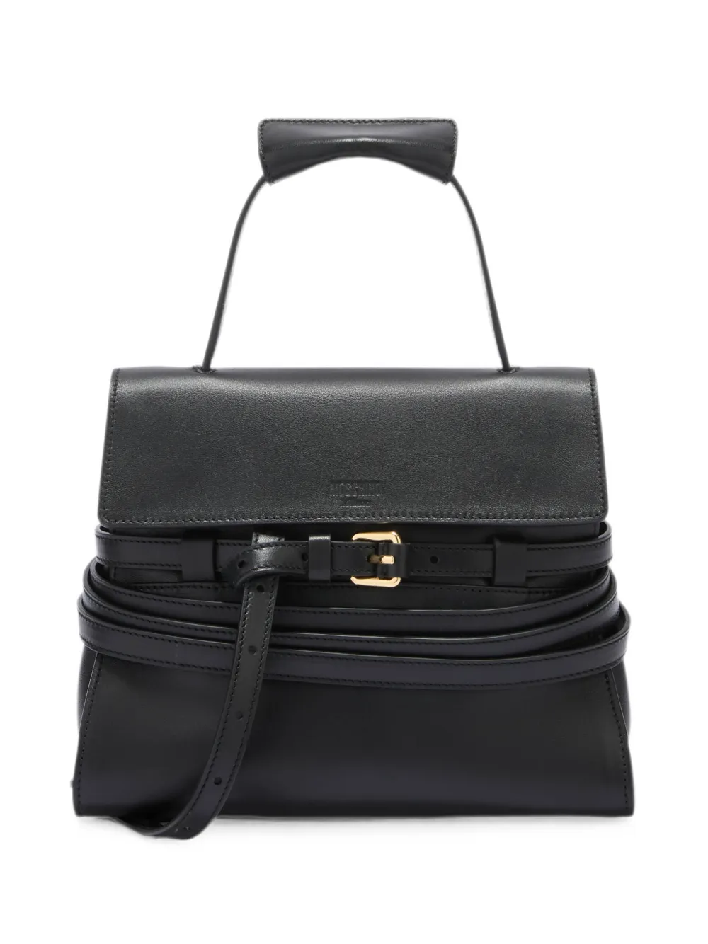 Moschino Borsa a spalla con fibbia - Nero