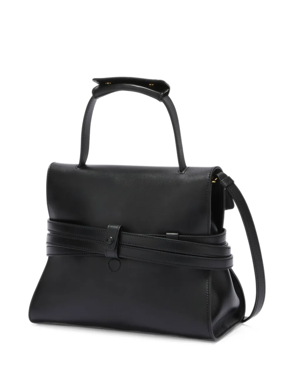Moschino Schoudertas met gespdetail Zwart