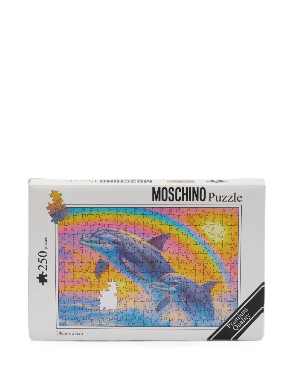 Moschino puzzle-print leather shoulder bag
