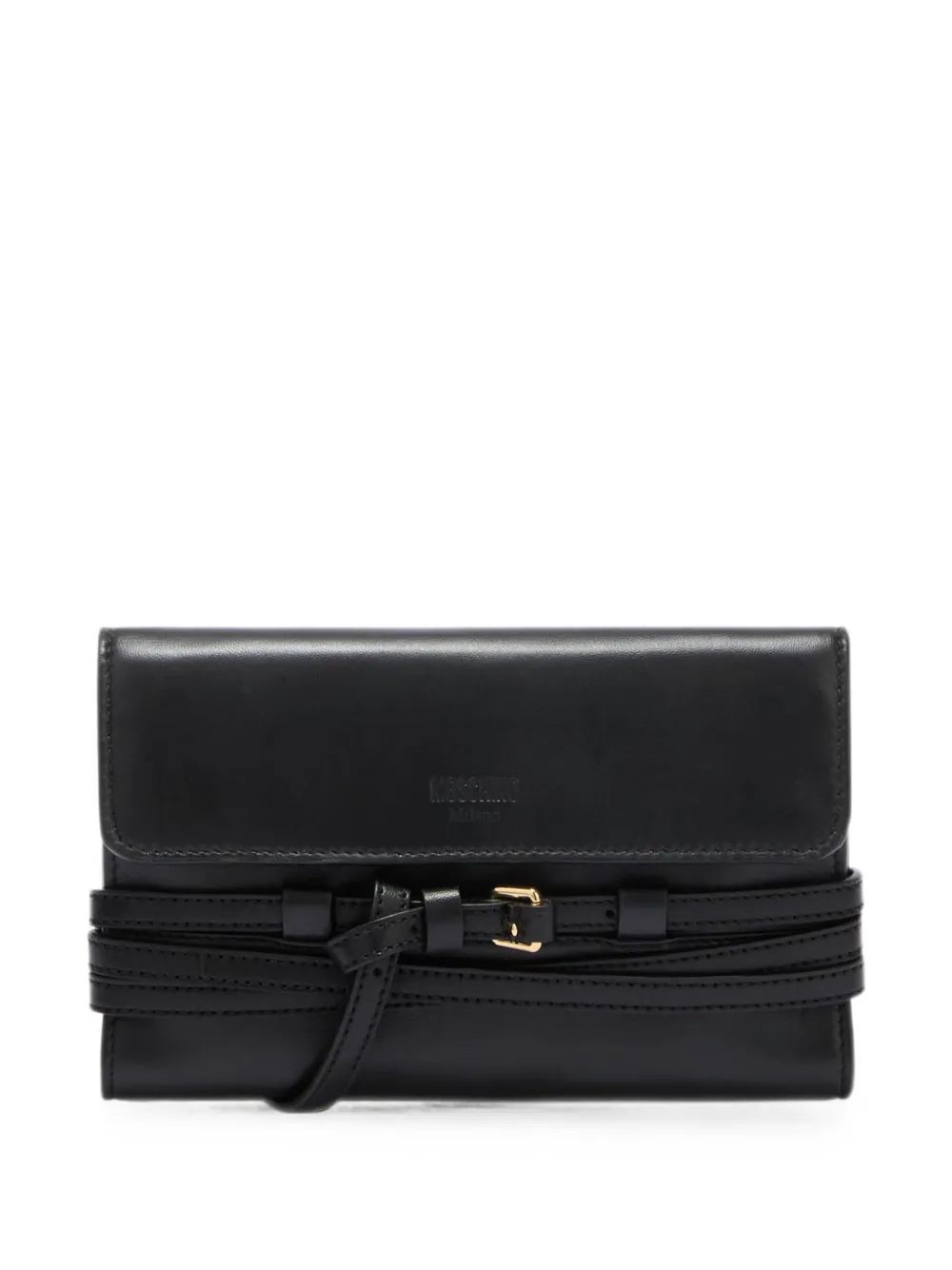 Moschino buckle-detail wallet - Schwarz