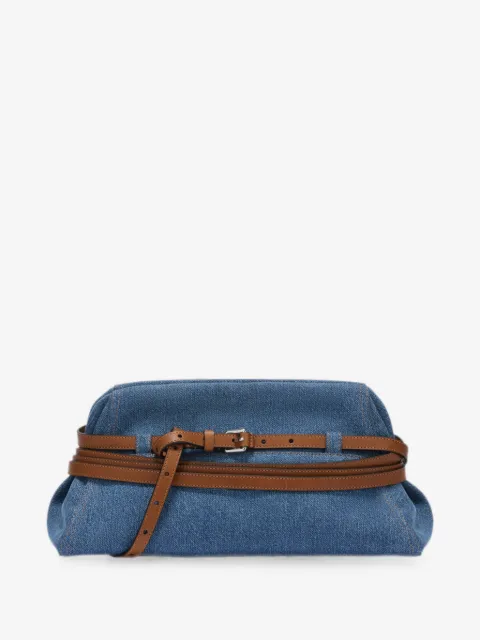 Moschino belted denim clutch bag