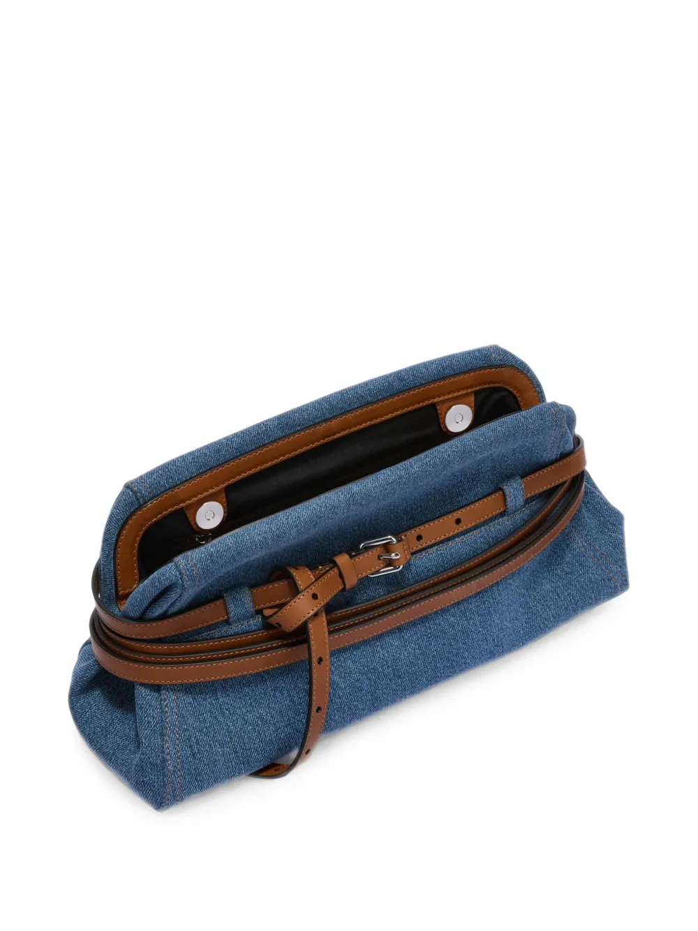 Moschino Denim clutch met riem Blauw