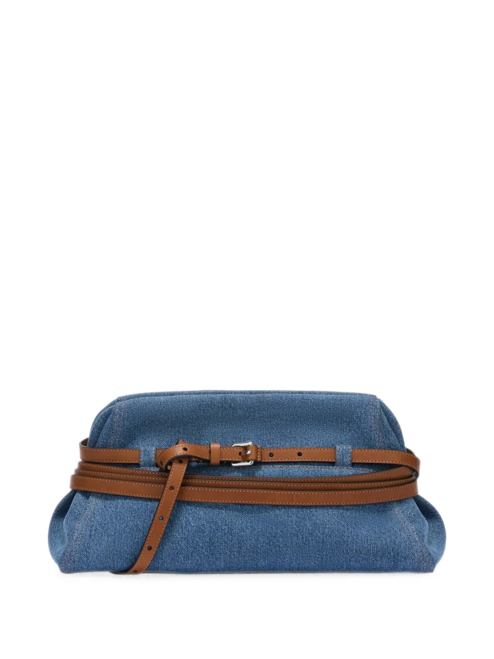 Moschino Denim clutch met riem Blauw