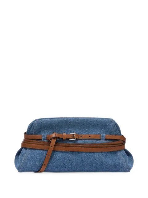 Moschino belted denim clutch bag