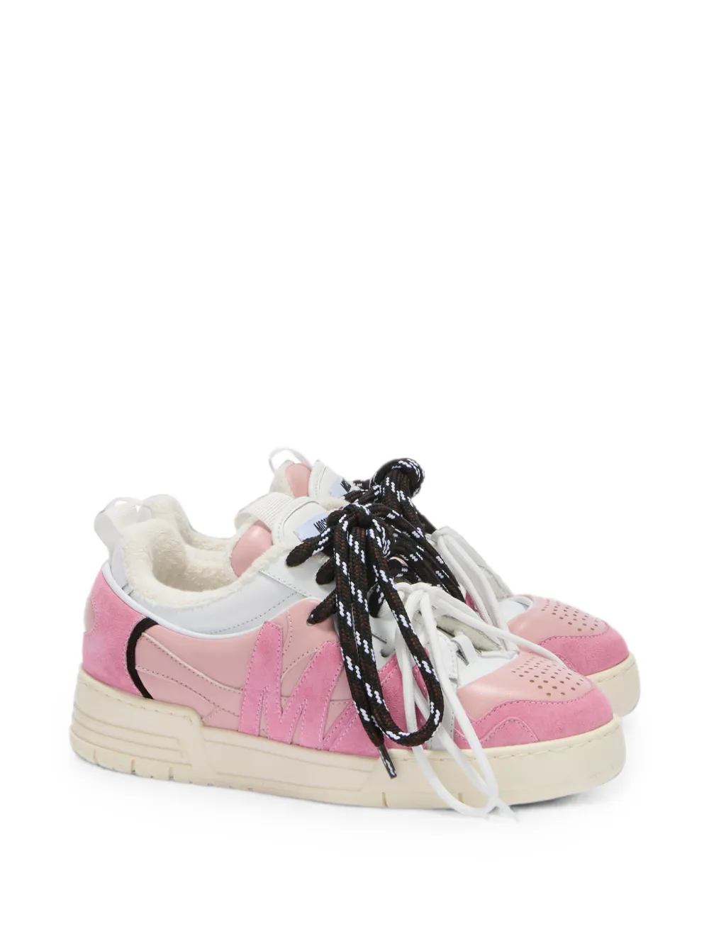 Moschino Sneakers met logopatch Roze