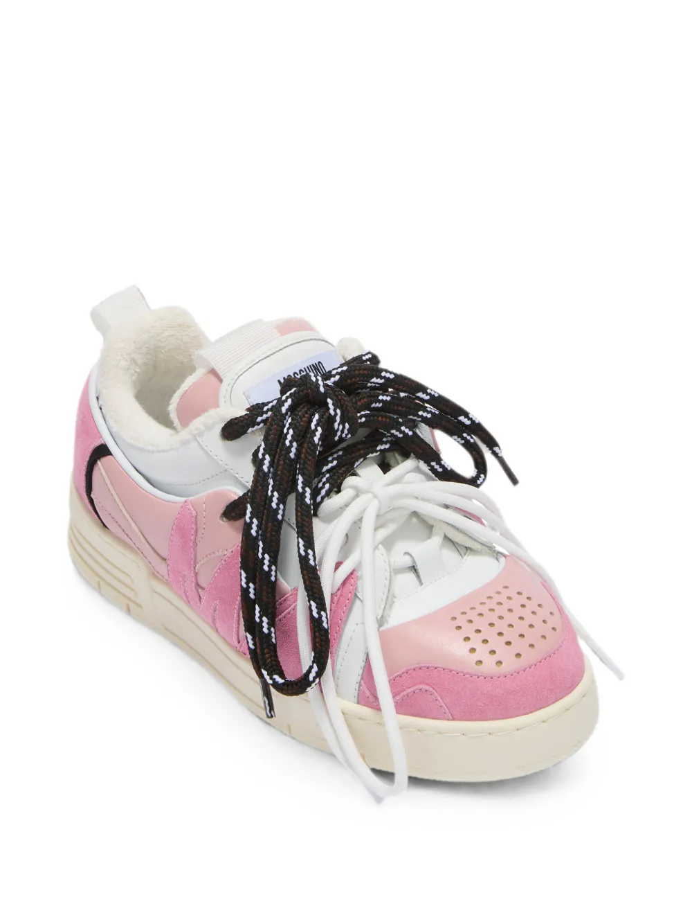 Moschino Sneakers met logopatch Roze