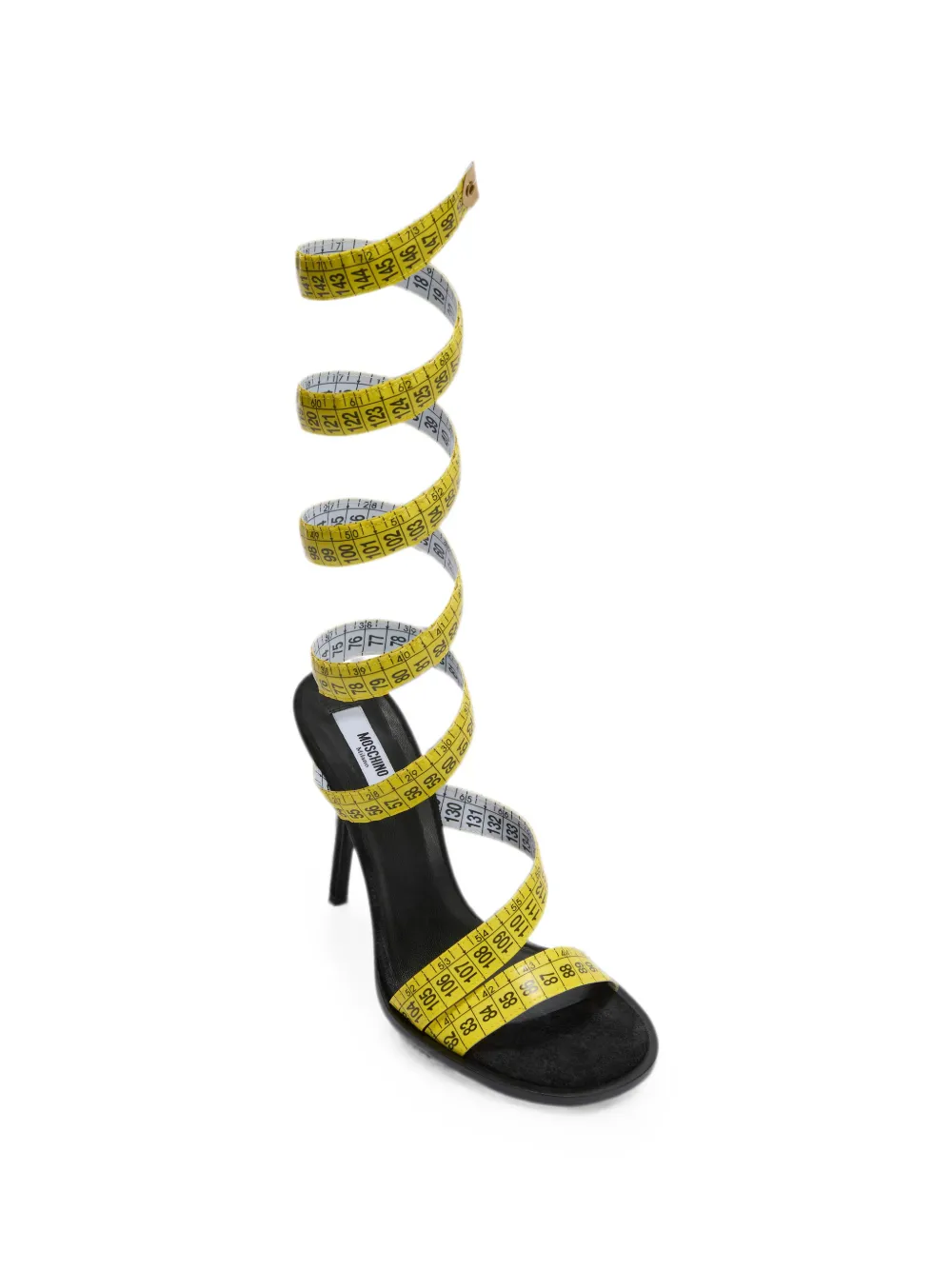 Moschino measuring-tape spiral sandals Geel