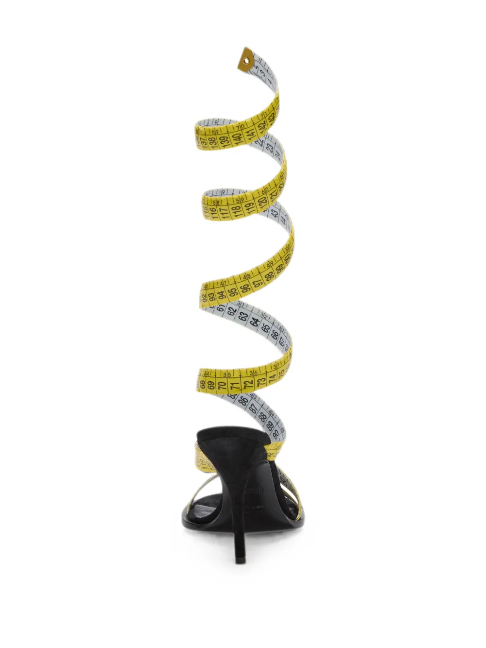Moschino measuring-tape spiral sandals Geel